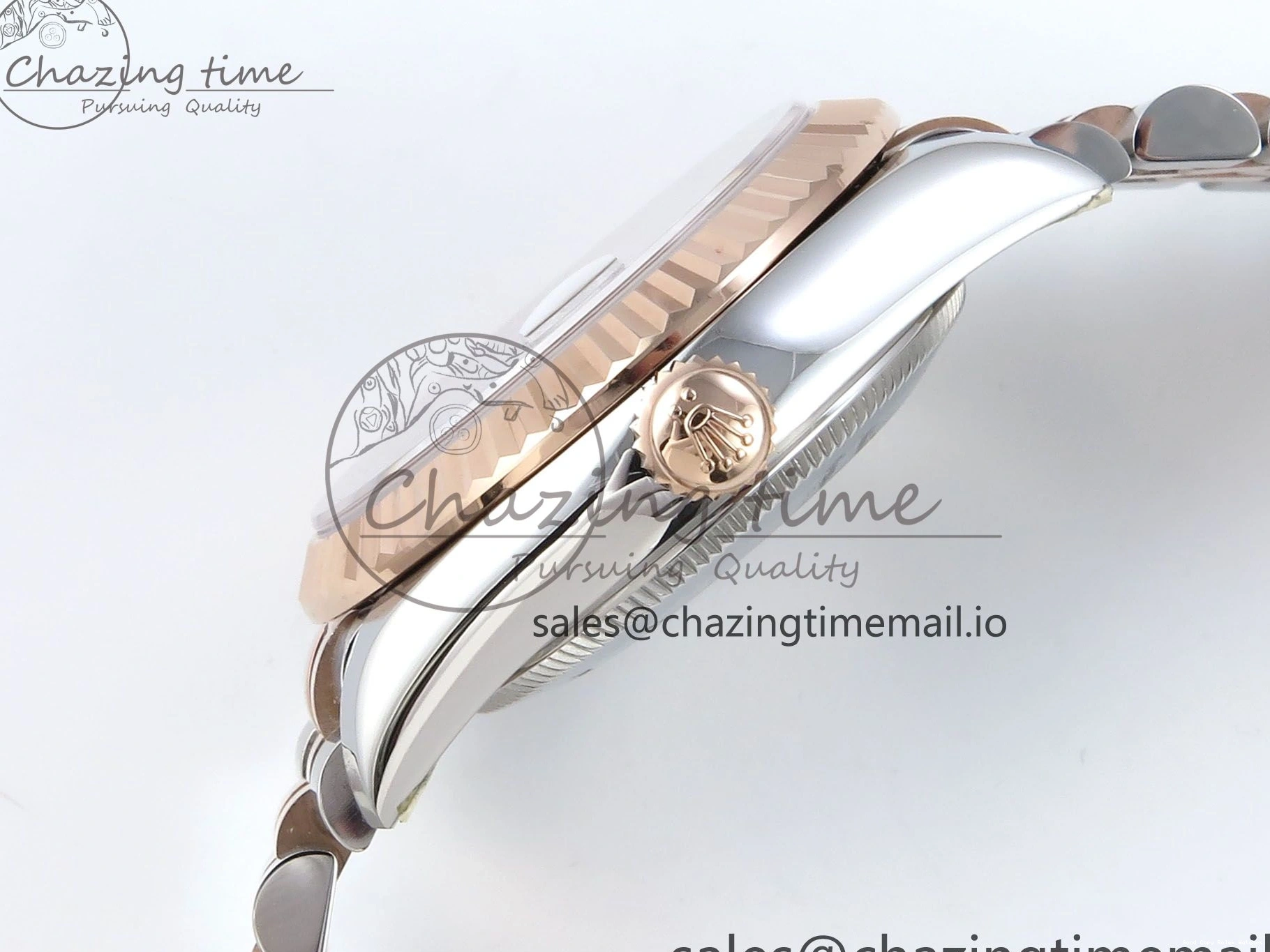 Best AAA Replica Sites Bracelet RG Dial Gray Jubilee 31 DateJust Steel 516 Roman ARF Edition SS Diamonds on 904L 1:1 278271 Best StreetReady ETA 0117